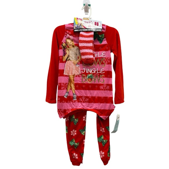 JOJO SIWA GIRLS 2PC PAJAMA WITH COZY SOCKS - Picture 1 of 5